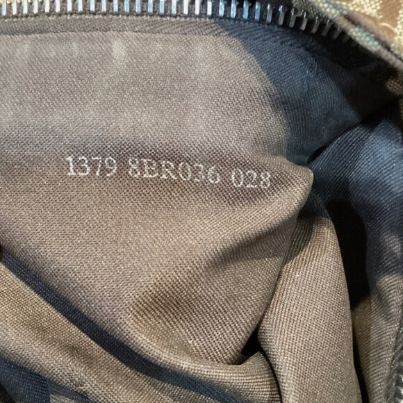 Fendi Hobo Baguette Brown & Beige Zucchino Canvas Gunmetal Hardware - Picture 8 of 8